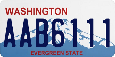 WA license plate AAB6111