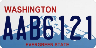 WA license plate AAB6121