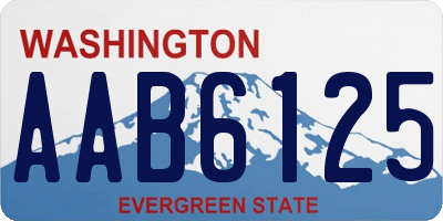 WA license plate AAB6125