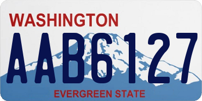 WA license plate AAB6127