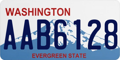 WA license plate AAB6128