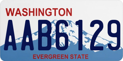 WA license plate AAB6129