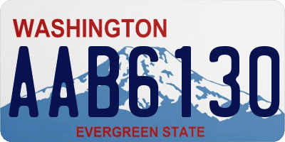 WA license plate AAB6130