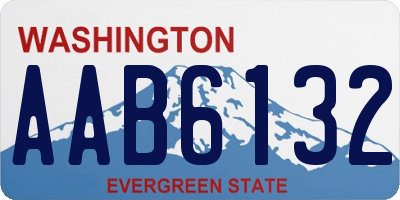 WA license plate AAB6132
