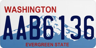 WA license plate AAB6136