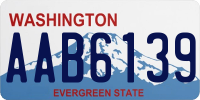 WA license plate AAB6139
