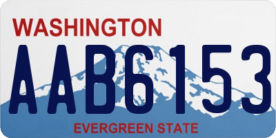 WA license plate AAB6153