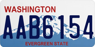 WA license plate AAB6154