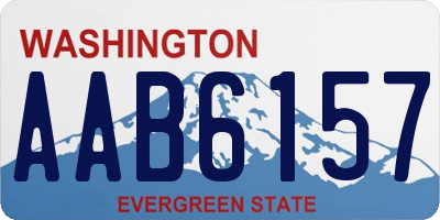 WA license plate AAB6157