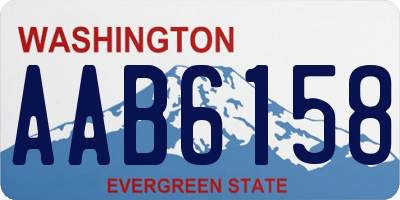 WA license plate AAB6158