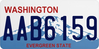 WA license plate AAB6159