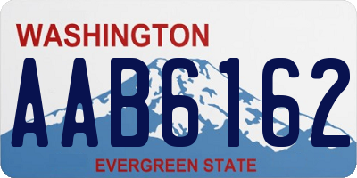 WA license plate AAB6162