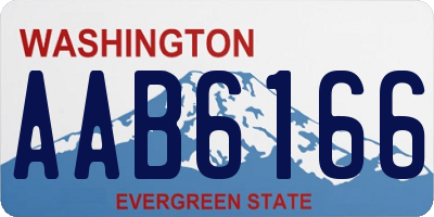 WA license plate AAB6166
