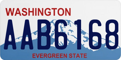 WA license plate AAB6168