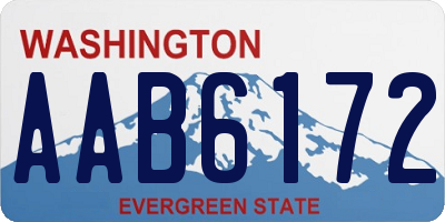 WA license plate AAB6172