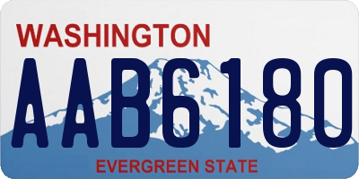 WA license plate AAB6180