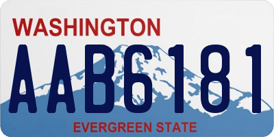 WA license plate AAB6181