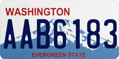 WA license plate AAB6183