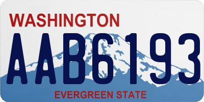 WA license plate AAB6193
