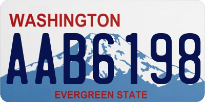 WA license plate AAB6198