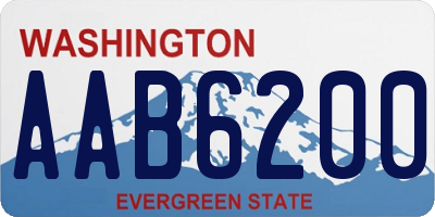 WA license plate AAB6200