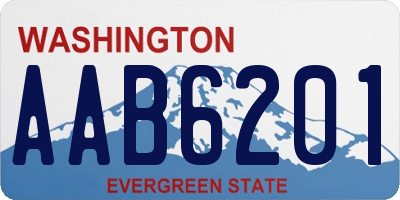 WA license plate AAB6201