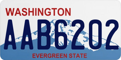 WA license plate AAB6202