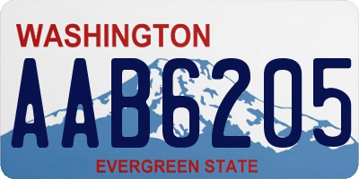 WA license plate AAB6205