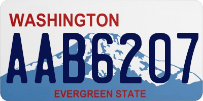 WA license plate AAB6207