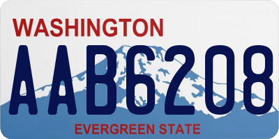 WA license plate AAB6208