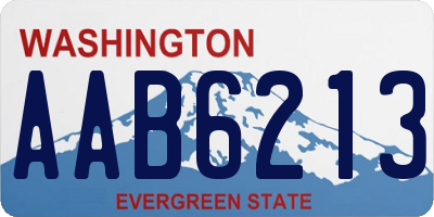 WA license plate AAB6213