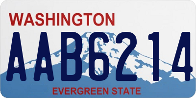 WA license plate AAB6214