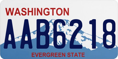 WA license plate AAB6218