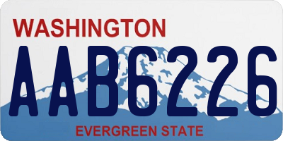 WA license plate AAB6226