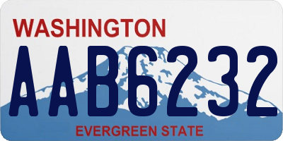WA license plate AAB6232