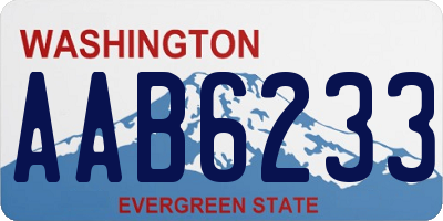 WA license plate AAB6233