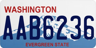 WA license plate AAB6236