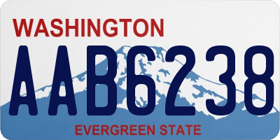 WA license plate AAB6238