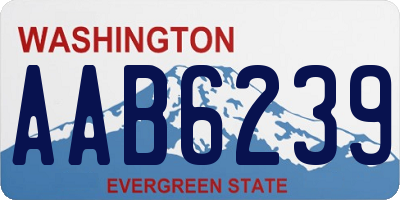 WA license plate AAB6239