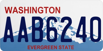 WA license plate AAB6240