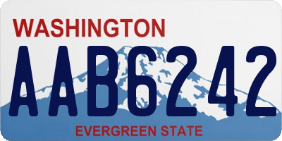 WA license plate AAB6242
