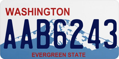 WA license plate AAB6243
