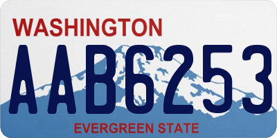 WA license plate AAB6253