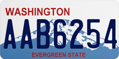 WA license plate AAB6254