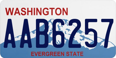 WA license plate AAB6257