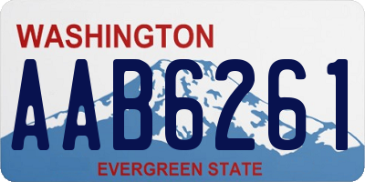 WA license plate AAB6261