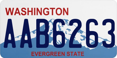 WA license plate AAB6263