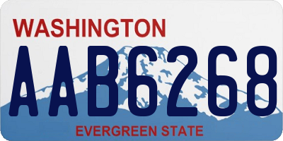 WA license plate AAB6268