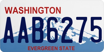 WA license plate AAB6275