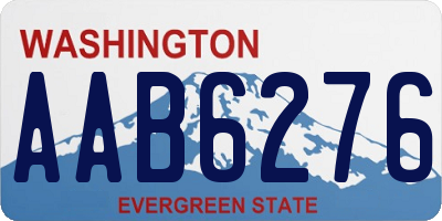 WA license plate AAB6276